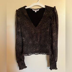 Walter Baker Leopard Print Long Sleeve